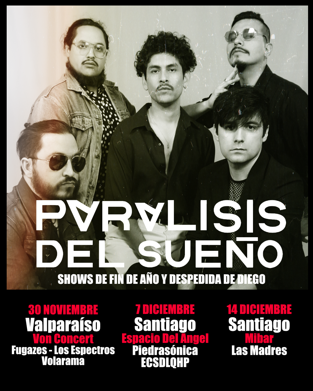 Parálisis del Sueño agenda sus conciertos de fin de año
